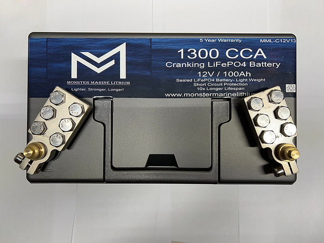 Monster Marine Lithium 12V 100AH 1300CCA Battery w/ Bluetooth [MML-C12V13B]