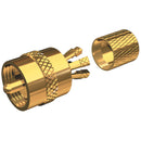 Shakespeare PL-259-CP-G - Solderless PL-259 Connector for RG-8X or RG-58/AU Coax - Gold Plated [PL-259-CP-G] - Mealey Marine