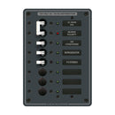 Blue Sea 8027 AC Main +6 Position Breaker Panel - White Switches [8027] - Mealey Marine