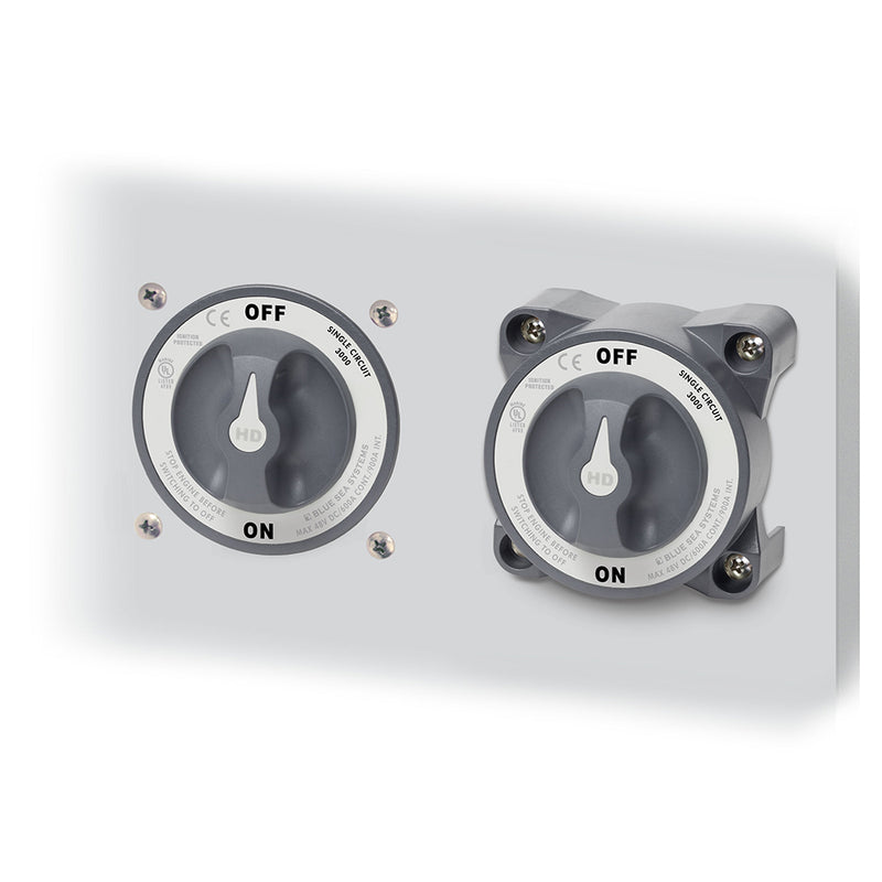 Blue Sea 3001 HD-Series Battery Switch Single Circuit ON/OFF w/AFD [3001] - Mealey Marine