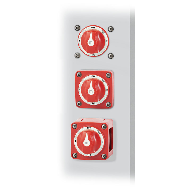 Blue Sea 6007 m-Series (Mini) Battery Switch Selector Four Position Red [6007] - Mealey Marine