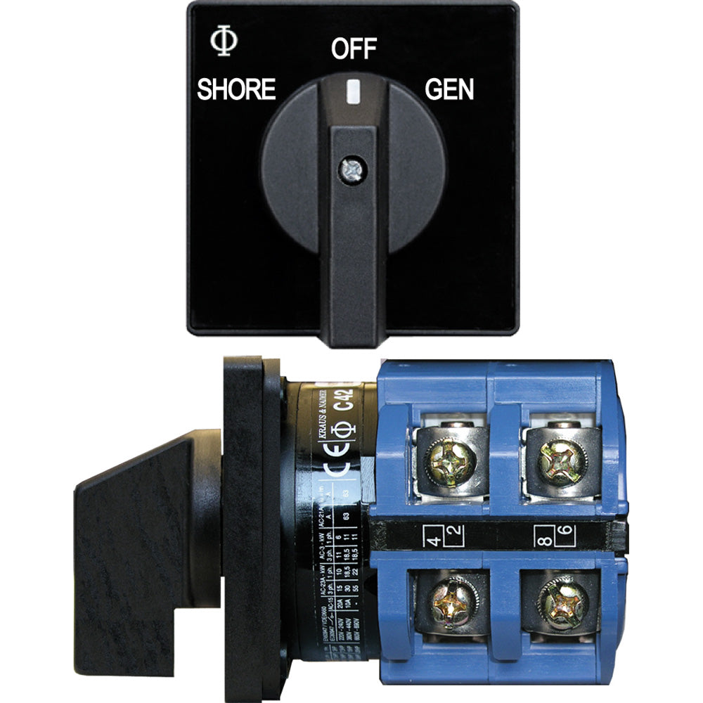 Blue Sea 9011 Switch, AV 120VAC 65A OFF +2 Positions [9011] - Mealey Marine