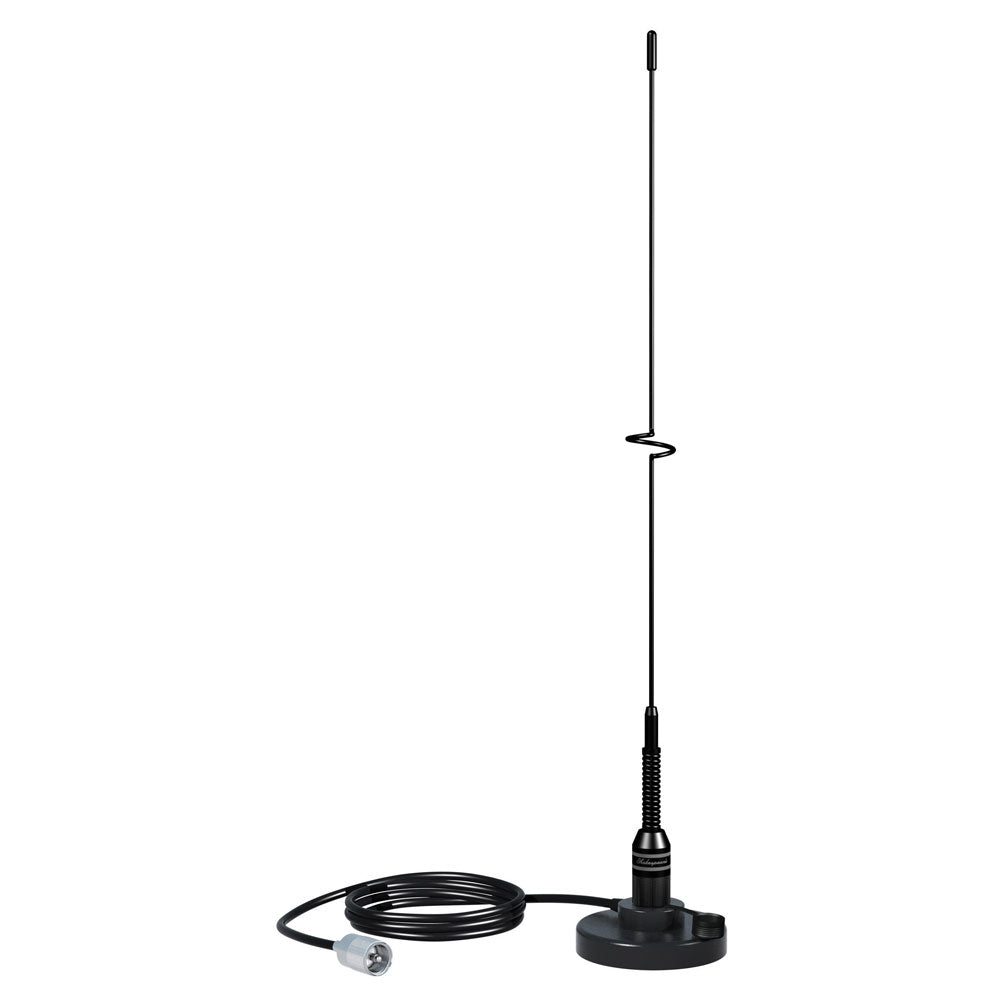 Shakespeare VHF 19" 5218 Black SS Whip Antenna - Magnetic Mount [5218] - Mealey Marine