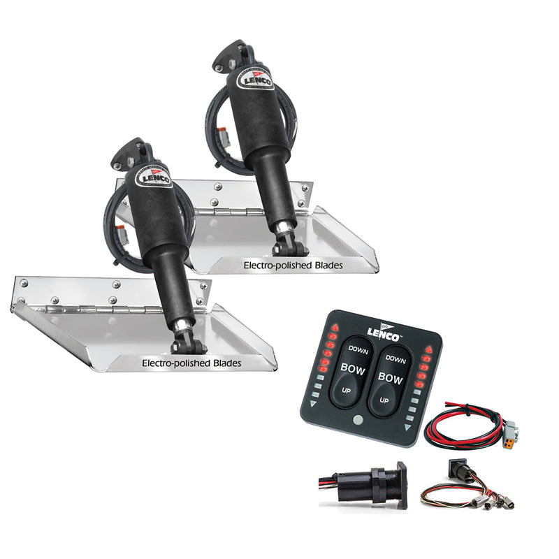 Lenco 16" x 12" Standard Performance Trim Tab Kit w/LED Indicator Switch Kit 12V [RT16X12I] - Mealey Marine