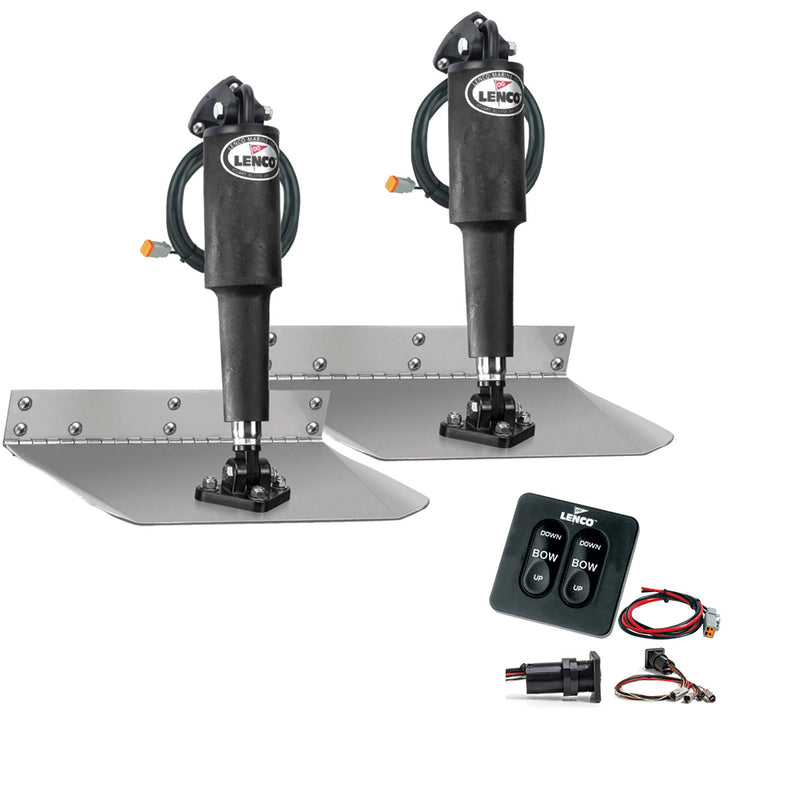 Lenco 9" x 12" Standard Trim Tab Kit w/Standard Integrated Switch Kit 12V [15104-102] - Mealey Marine