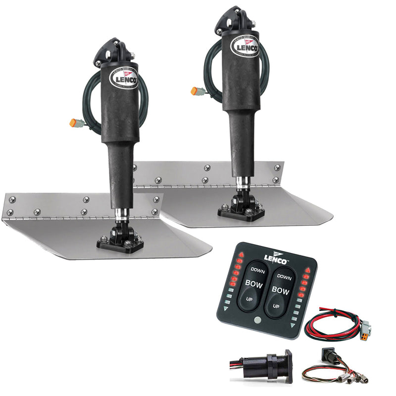 Lenco 9" x 18" Standard Trim Tab Kit w/LED Indicator Switch Kit 12V [TT9X18I] - Mealey Marine