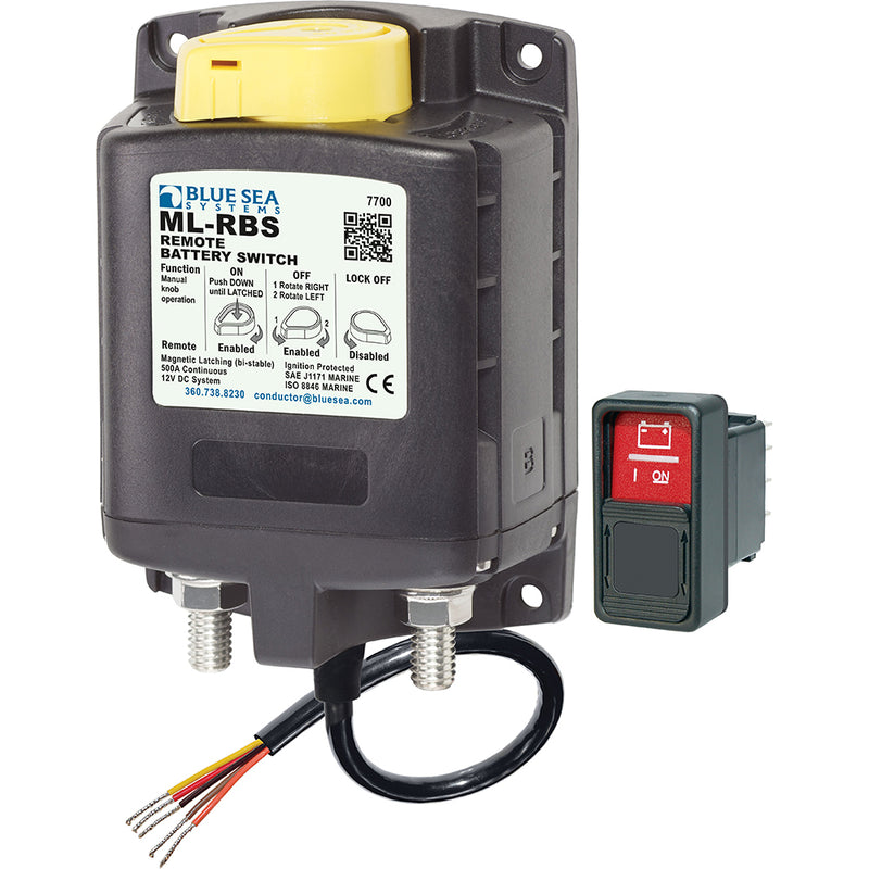 Blue Sea  7700 ML-Series Remote Battery Switch w/Manual Control 12VDC [7700] - Mealey Marine