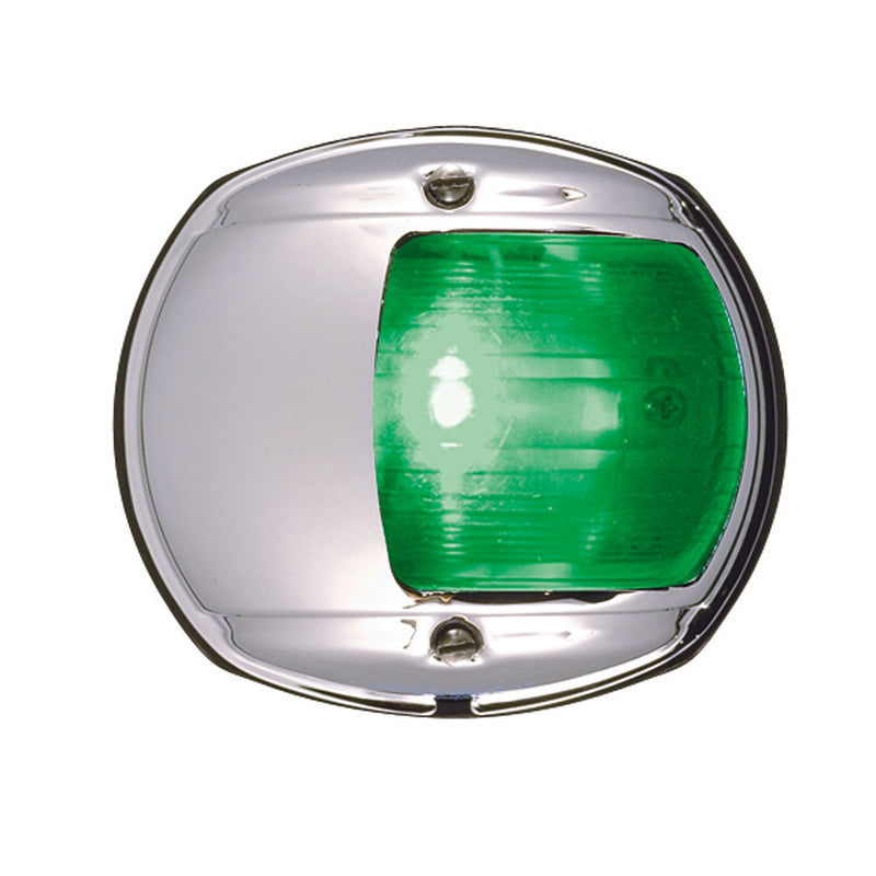Perko LED Side Light - Green - 12V - Chrome Plated Housing [0170MSDDP3] - Mealey Marine
