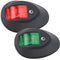 Perko LED Sidelights - Red/Green - 12V - Black Housing [0602DP1BLK] - Mealey Marine