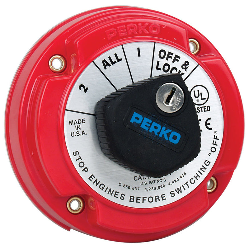 Perko 8504DP Medium Duty Battery Selector Switch w/Alternator Field Disconnect & Key Lock [8504DP] - Mealey Marine