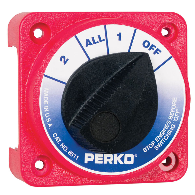 Perko Compact Medium Duty Battery Selector Switch w/o Key Lock [8511DP] - Mealey Marine