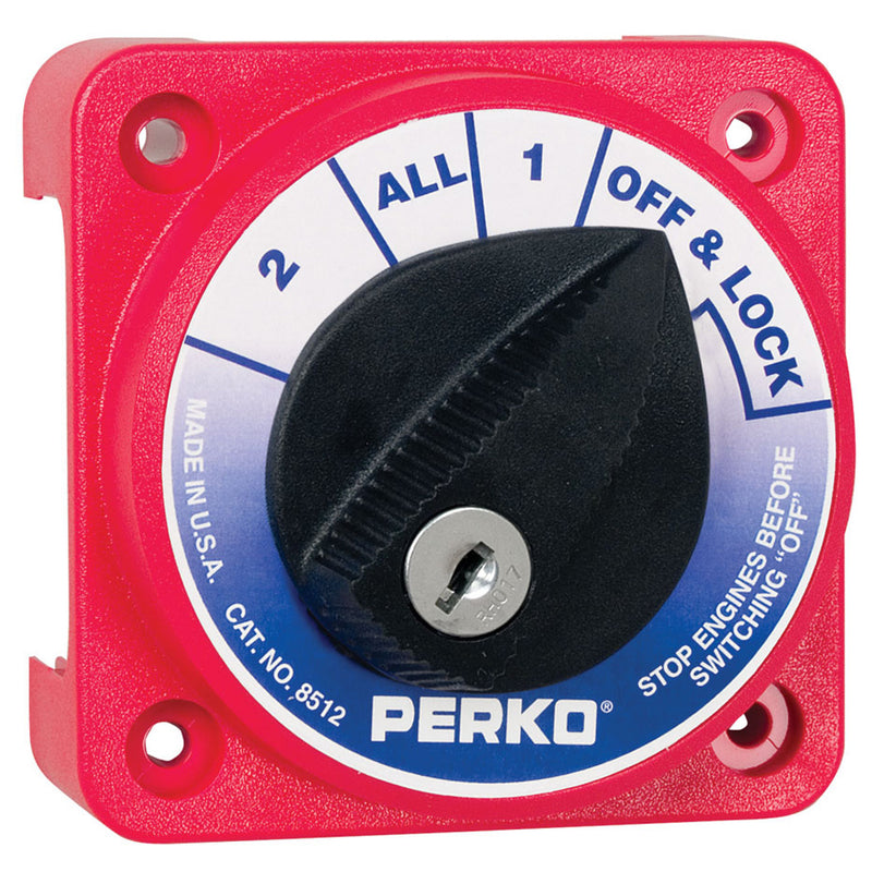 Perko Compact Medium Duty Battery Selector Switch w/Key Lock [8512DP] - Mealey Marine