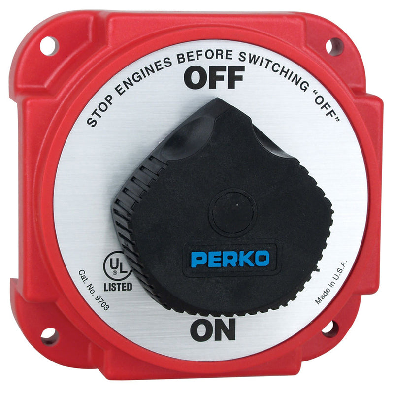 Perko 9703DP Heavy Duty Battery Disconnect Switch w/ Alternator Field Disconnect [9703DP] - Mealey Marine