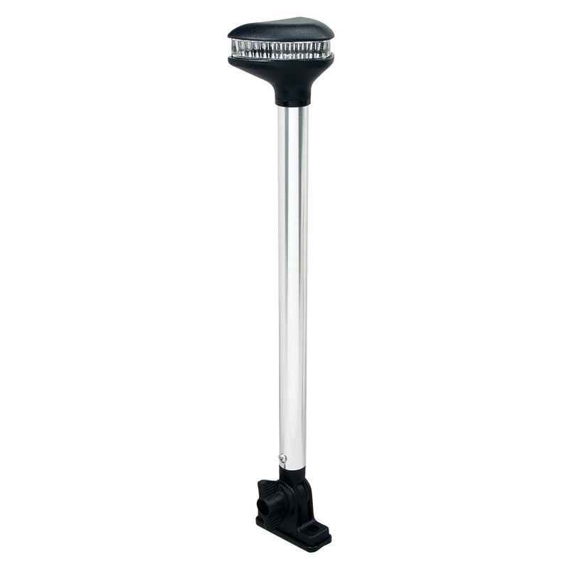 Perko Stealth Series - L.E.D. Fold Down White All-Round Light - Vertical Mount - 13-3/8" [1639DP0CHR] - Mealey Marine