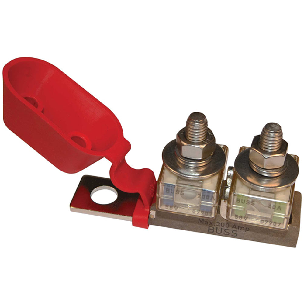 Blue Sea 2151 Terminal Fuse Block - 3/8" Mounting Hole - 2 Terminal Studs [2151] - Mealey Marine