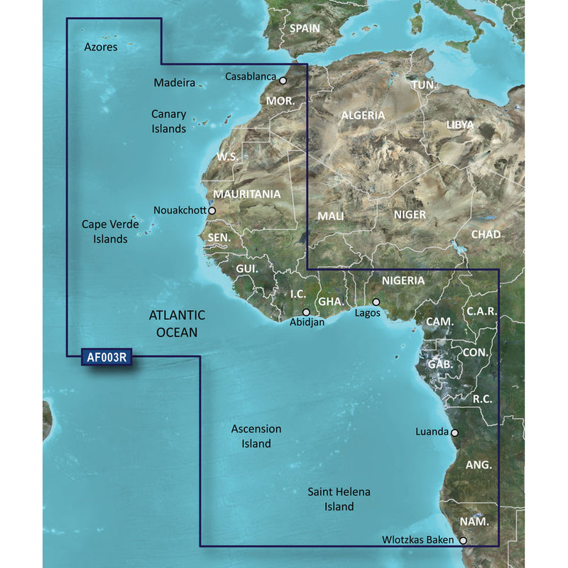 Garmin BlueChart g2 HD - HXAF003R - Western Africa - microSD/SD [010-C0749-20] - Mealey Marine