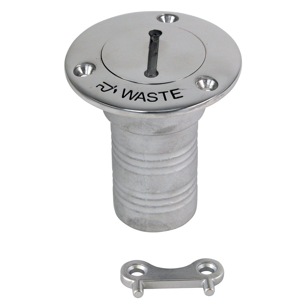 Whitecap Hose Deck Fill - 1-1/2" Hose Waste [6126C] - Mealey Marine
