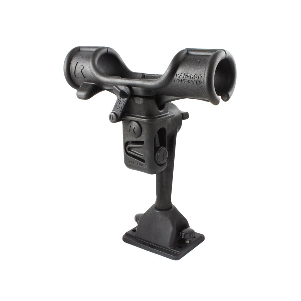 ram rod fishing rod holder RAM-ROD 2000 Designed to mount onto a horizontal RAM track in your boat RAM Mount Plastic ROD-2007 Jr