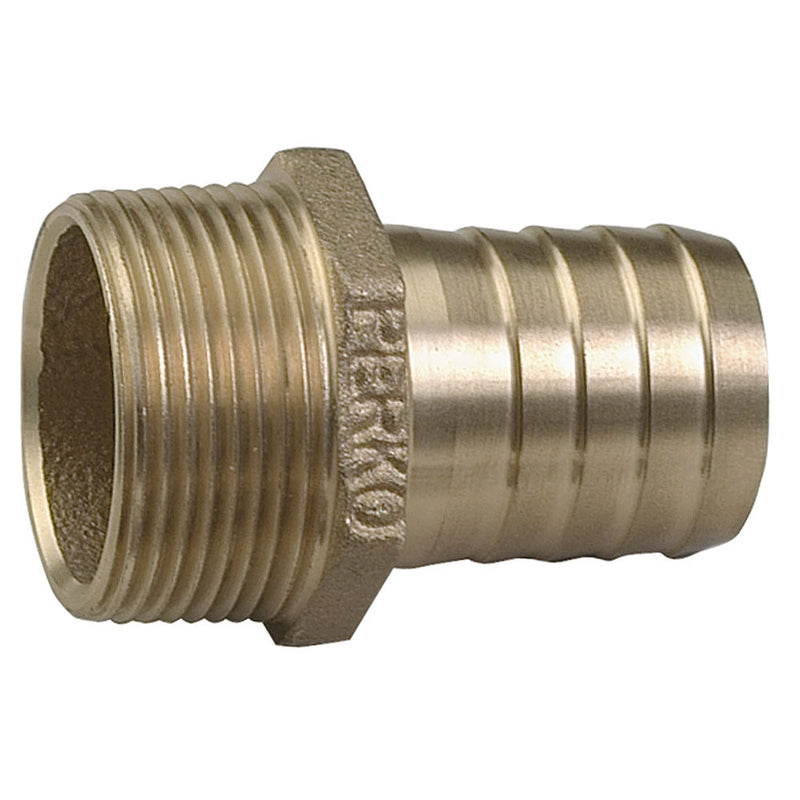 Perko 1-1/4" Pipe to Hose Adapter Straight Bronze MADE IN THE USA [0076DP7PLB] - Mealey Marine