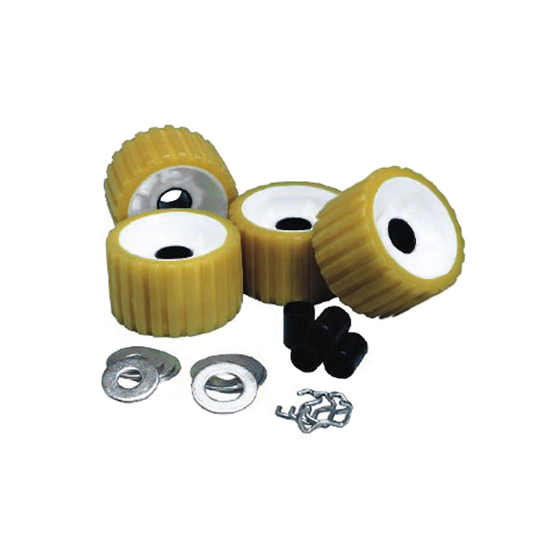 C.E. Smith Ribbed Roller Replacement Kit - 4 Pack - Gold [29310] - Mealey Marine