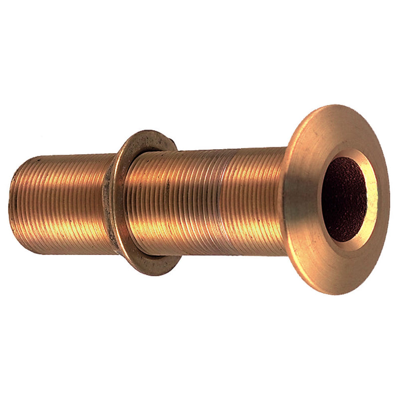 Perko 3/4" Thru-Hull Fitting w/Pipe Thread Bronze Extra Long - Max Hull 5" Thick [0348DP5PLB] - Mealey Marine