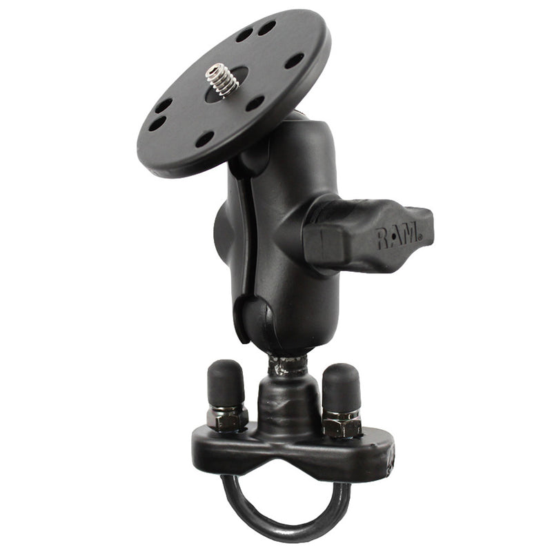 RAM Mount Handlebar U-Bolt Base Short Arm w/1/4" -20 Threaded Stud f/ Cameras [RAM-B-149ZA-C1U] - Mealey Marine