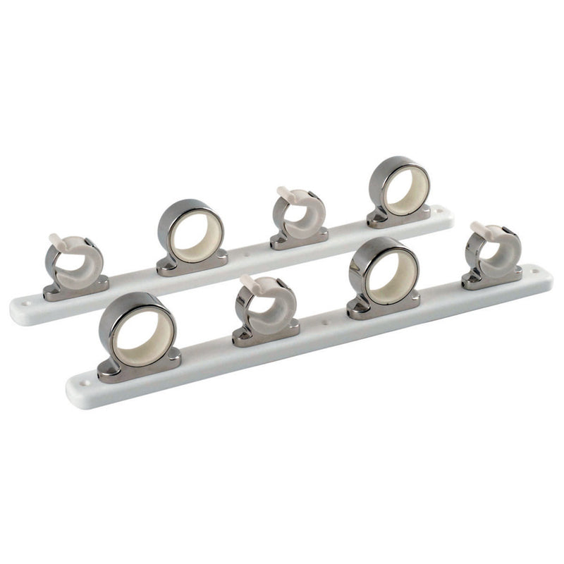 TACO 4-Rod Hanger w/Poly Rack - Polished Stainless Steel [F16-2752-1] - Mealey Marine