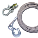 Powerwinch 25' x 7/32" Stainless Steel Universal Premium Replacement Galvanized Cable w/Pulley Block [P1096500AJ] - Mealey Marine