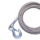 Powerwinch 40' x 7/32" Replacement Galvanized Cable w/Hook f/RC30, RC23, 712A, 912, 915, T2400 & AP3500 [P7188800AJ] - Mealey Marine