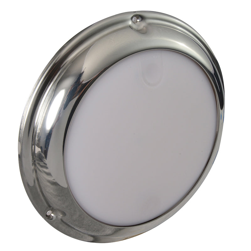 Lumitec TouchDome - Dome Light - Polished SS Finish - 2-Color White/Blue Dimming [101097] - Mealey Marine