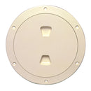 Beckson 6" Smooth Center Screw-Out Deck Plate - Beige [DP60-N] - Mealey Marine