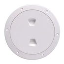 Beckson 6" Smooth Center Screw-Out Deck Plate - White [DP60-W] - Mealey Marine