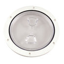 Beckson 6" Clear Center Screw Out Deck Plate - White [DP60-W-C] - Mealey Marine