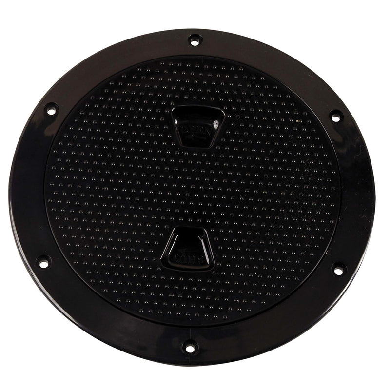 Beckson 6" Non-Skid Screw-Out Deck Plate - Black [DP62-B] - Mealey Marine