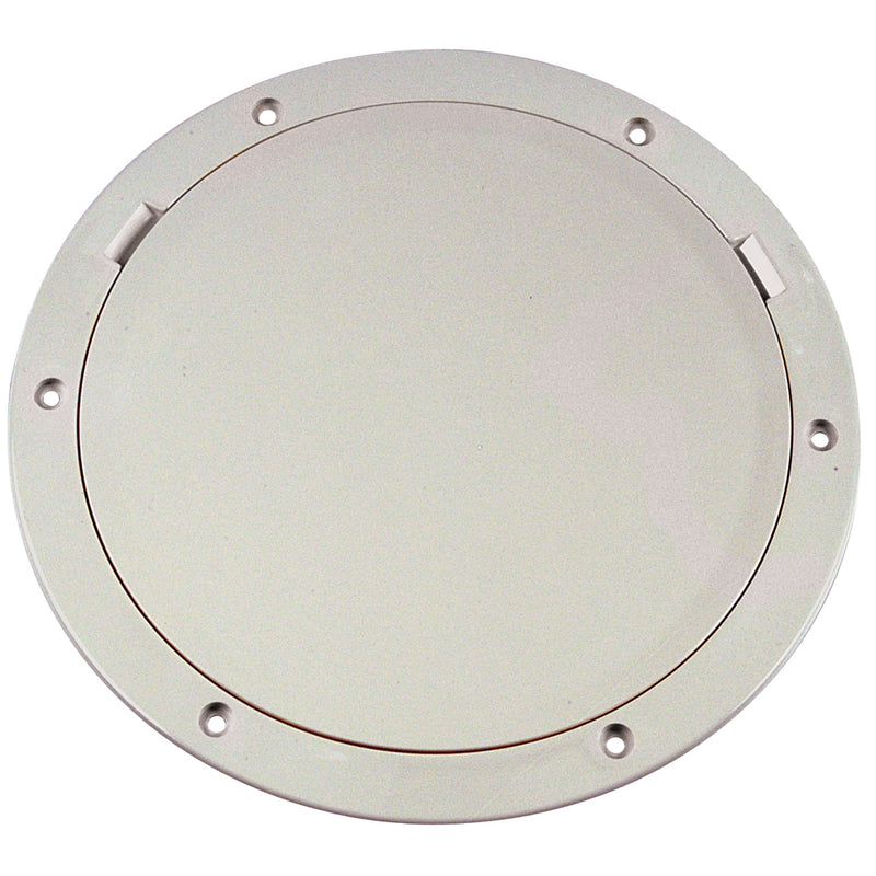 Beckson 8" Smooth Center Pry-Out Deck Plate - White [DP81-W] - Mealey Marine