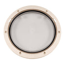 Beckson 8" Clear Center Pry-Out Deck Plate - Beige [DP81-N-C] - Mealey Marine
