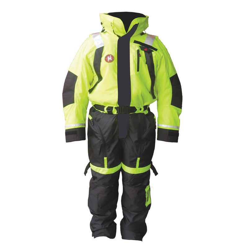 First Watch Anti-Exposure Suit - Hi-Vis Yellow/Black - Small [AS-1100-HV-S] - Mealey Marine