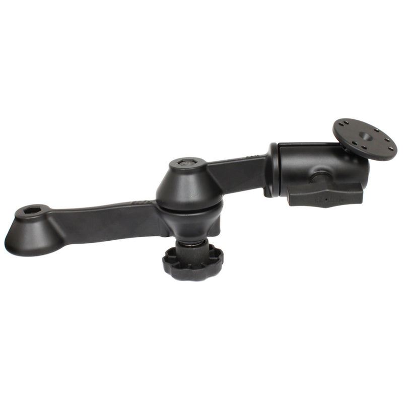 RAM Mount 12" Double Swing Arm w/2.5" Round Base - Powder Coated Marine Grade Aluminum [RAM-VB-110-1U] - Mealey Marine