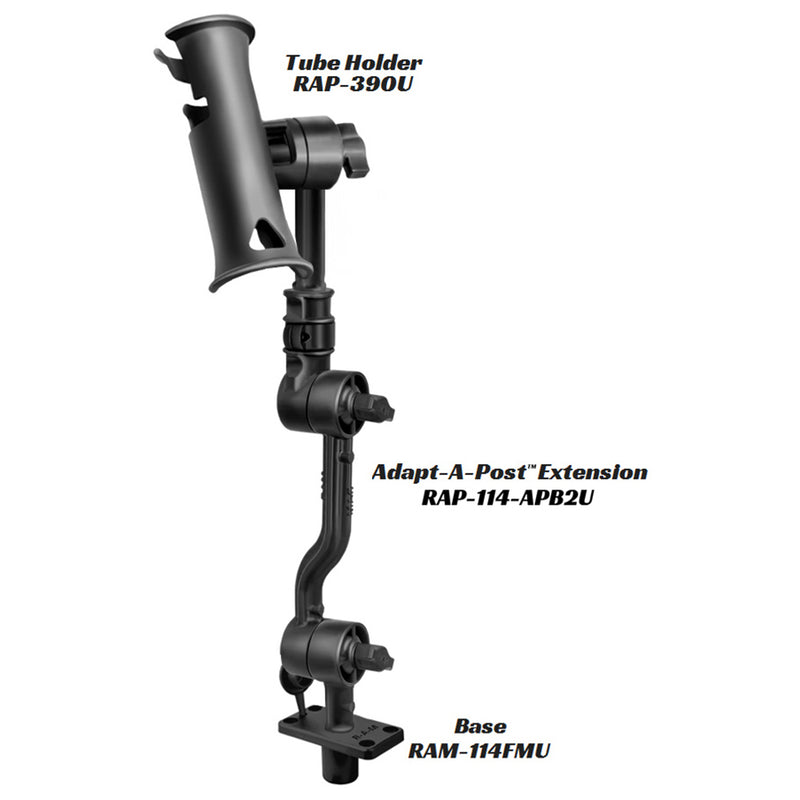 RAM Mount Adjustable Adapt-a-Post 13.5" Extension Arm [RAP-114-APB2U] - Mealey Marine