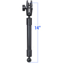 RAM Mount 14" Long Extension Pole w/2 1" Ball Ends and Double Socket Arm [RAP-BB-230-14-201U] - Mealey Marine