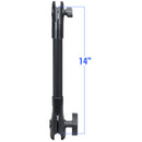 RAM Mount 14" Long Extension Pole w/1" and 1.5" Single Open Socket [RAP-CB-201-14U] - Mealey Marine