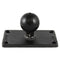 RAM Mount 2" x 4" Rectangle Base w/1.5" Ball [RAM-202U-24] - Mealey Marine