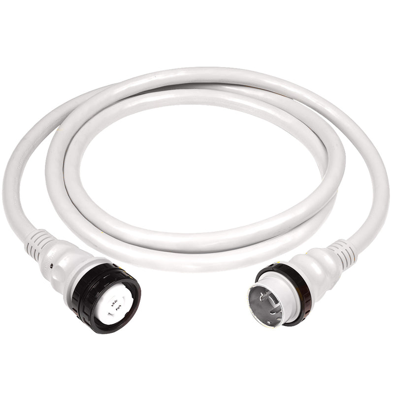 Marinco 50Amp 125/250V Shore Power Cable - 25' - White [6152SPPW-25] - Mealey Marine