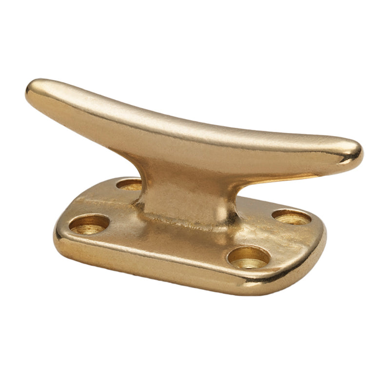 Whitecap Fender Cleat - Polished Brass - 2" [S-976BC] - Mealey Marine