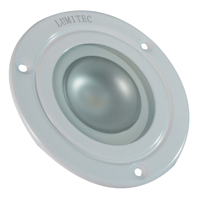 Lumitec Shadow - Flush Mount Down Light - White Finish - 3-Color Red/Blue Non-Dimming w/White Dimming [114128] - Mealey Marine