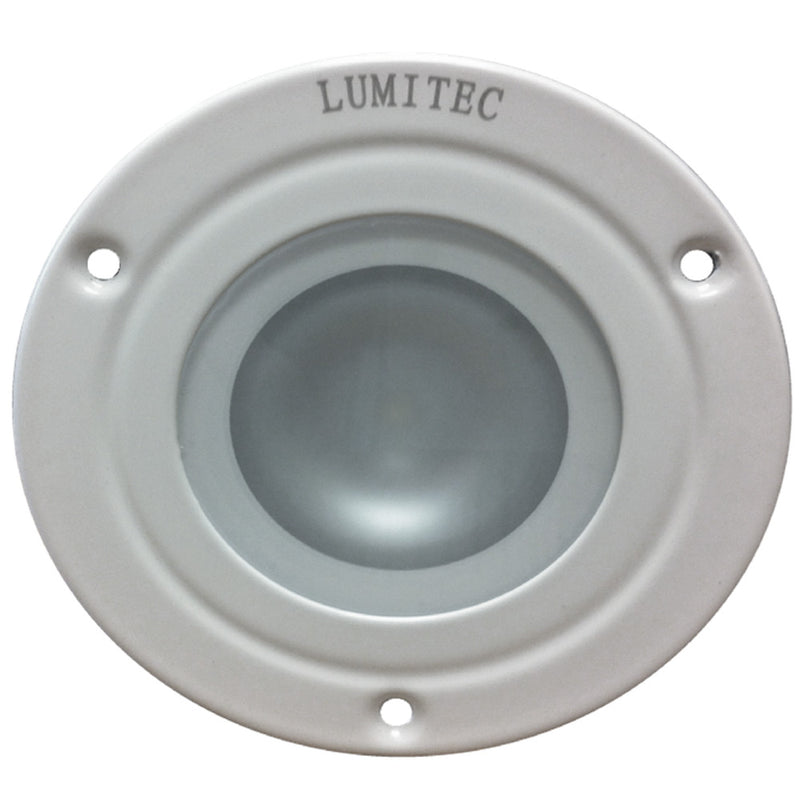 Lumitec Shadow - Flush Mount Down Light - White Finish - 3-Color Red/Blue Non-Dimming w/White Dimming [114128] - Mealey Marine