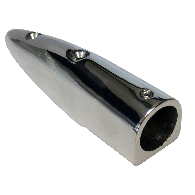 Whitecap 5-1/2 Degree Rail End (End-In) - 316 Stainless Steel - 7/8" Tube O.D. [6049C] - Mealey Marine