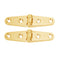 Whitecap Strap Hinge - Polished Brass - 4" x 1" - Pair [S-604BC] - Mealey Marine
