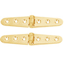 Whitecap Strap Hinge - Polished Brass - 6" x 1-1/8" - Pair [S-605BC] - Mealey Marine