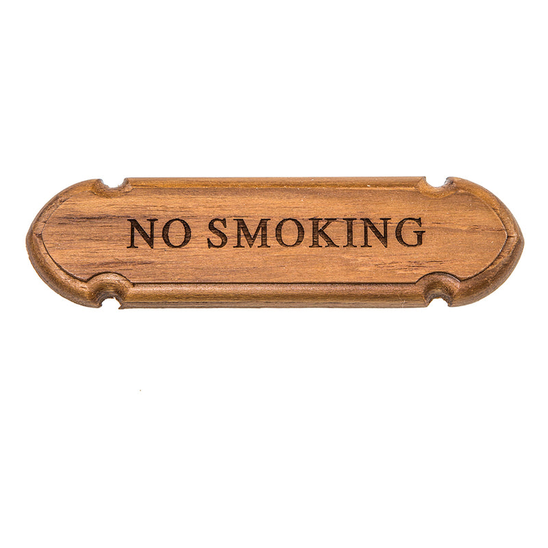 Whitecap Teak "No Smoking" Name Plate [62672] - Mealey Marine